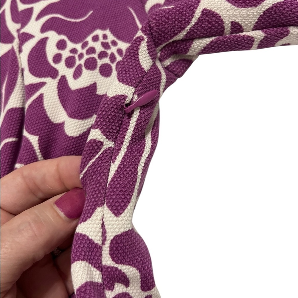 BODEN TEXTURED COTTON BLEND FLORAL LINDSEY PONTE DRESS Sz 10R - Picture 6 of 9